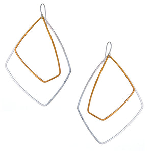 Akara Earrings in Sterling Silver and Gold