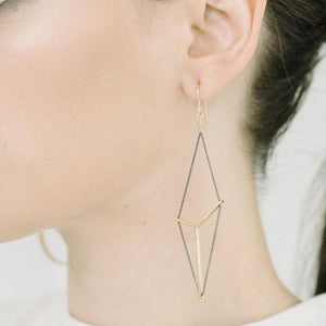 Victoria Earrings in Silver and Gold