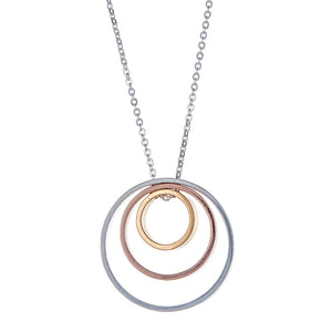 Delano Necklace in Silver, Rose, and Gold