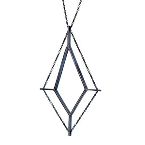 Finestra Necklace in Oxidized Silver