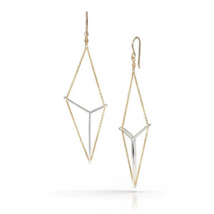 Victoria Earrings in Silver and Gold
