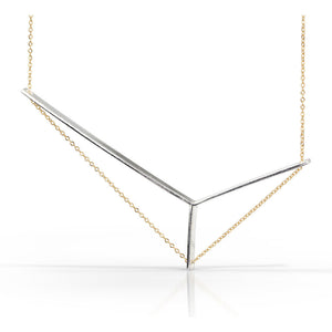 Axis Necklace Petite in Silver and Gold