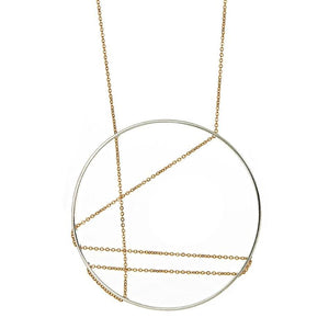 Mondrian Necklace in Silver and Gold
