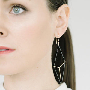 Victoria Earrings in Silver and Gold