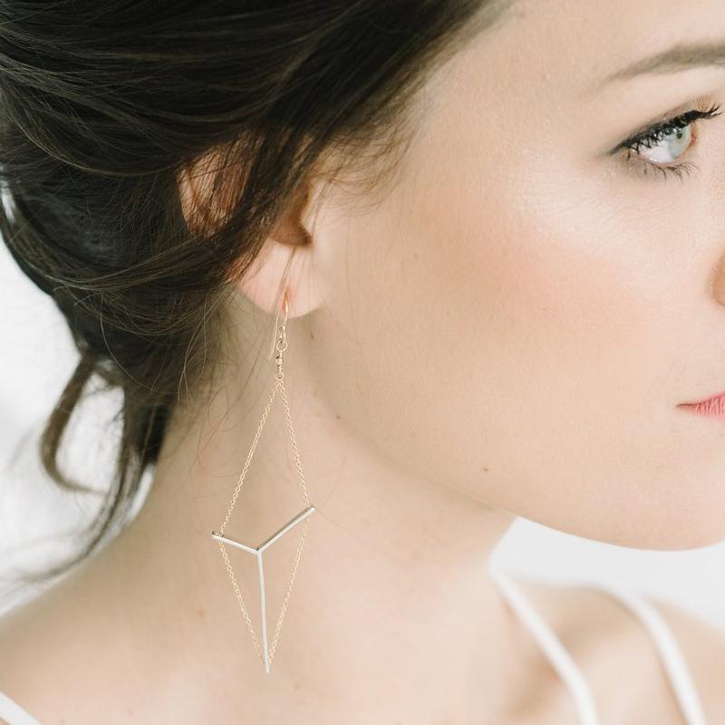 Victoria Earrings in Silver and Gold