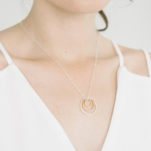 Delano Necklace in Silver, Rose, and Gold