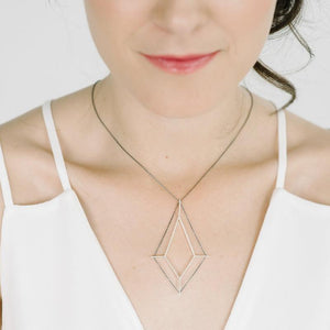 Finestra Necklace in Oxidized Silver