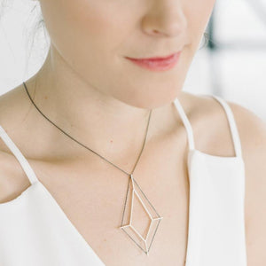 Finestra Necklace in Oxidized Silver