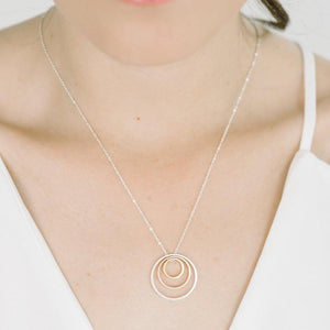 Delano Necklace in Silver, Black, and Gold