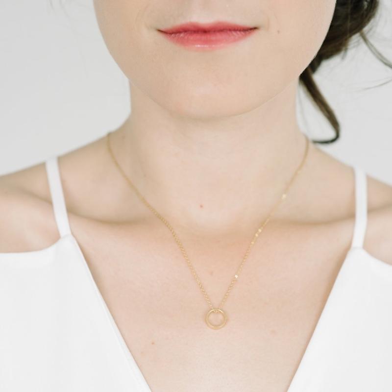 Looking Glass Necklace  in Yellow Gold