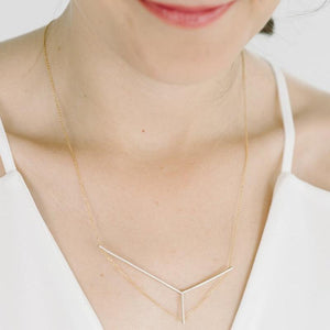 Axis Necklace in Silver and Gold