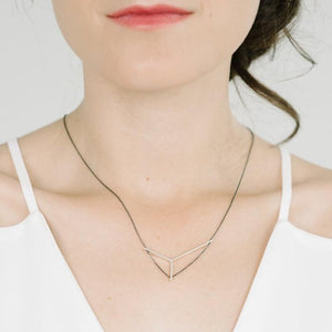 Axis Necklace Petite in Silver